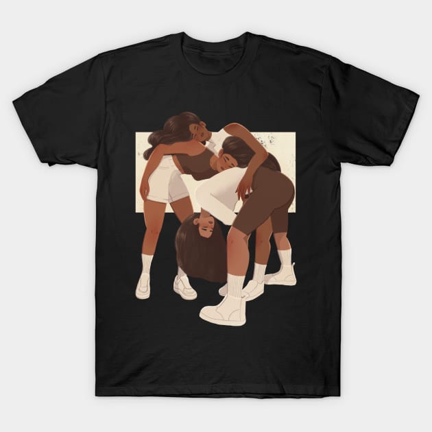 3 Girls in Nudes T-Shirt by samsum.art